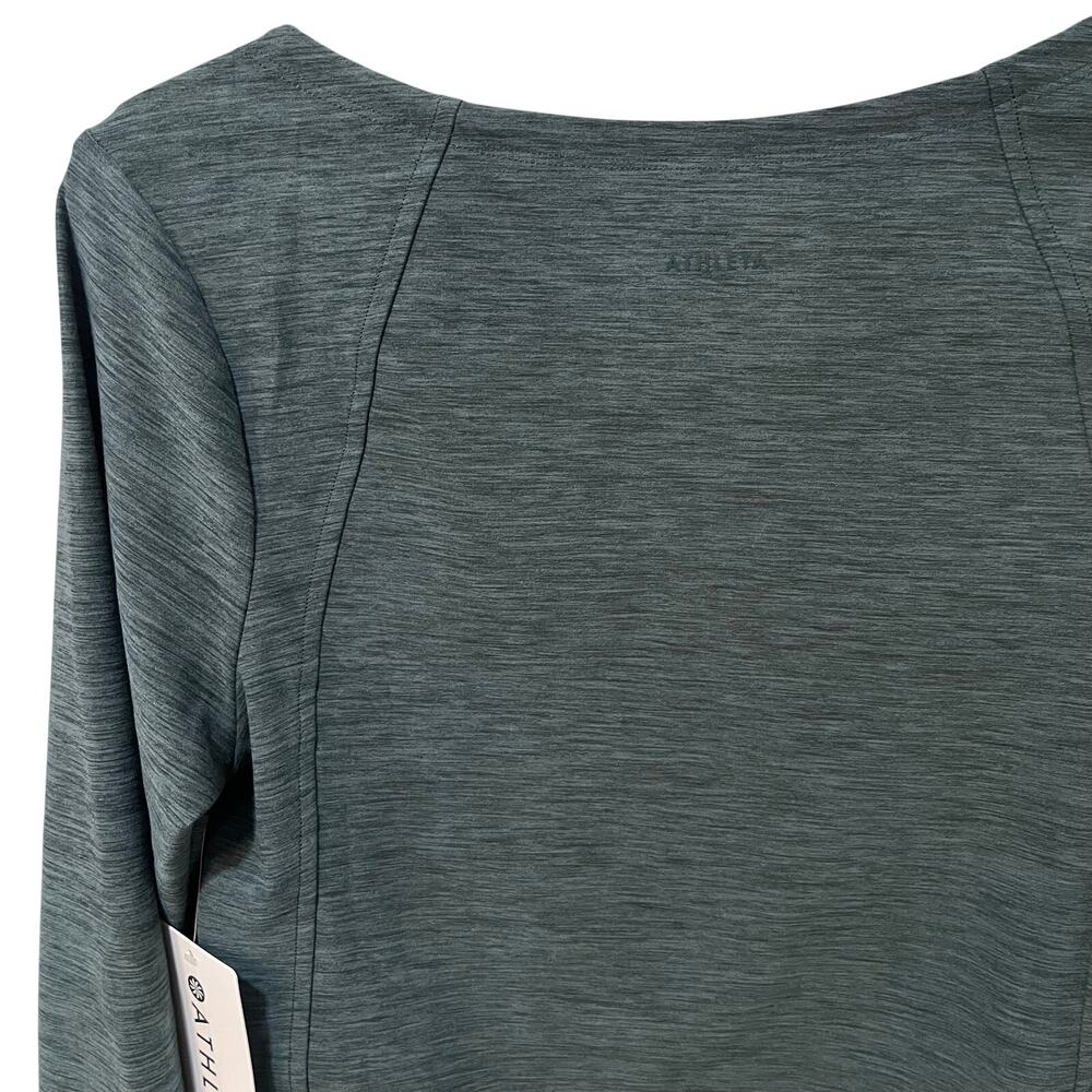 NWT ATHLETA | SoftLuxe Top Long Sleeve Green Medium - Picture 5 of 10